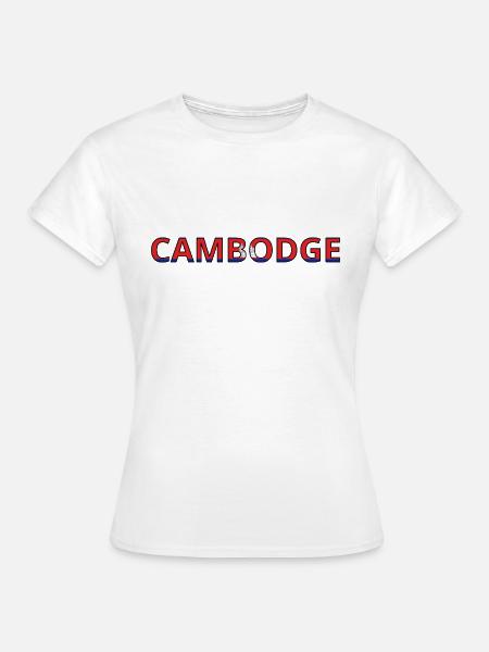 Flagge von Kambodscha - Frauen T-Shirt - Weiß