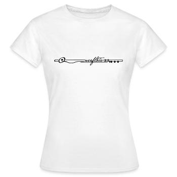 Querflöte II - Frauen T-Shirt - Weiß - Vorne - AI Model Female 172 dark (172cm)