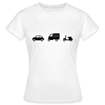 italienische Fahrzeuge - Frauen T-Shirt - Weiß - Vorne - AI Model Female 172 dark (172cm)