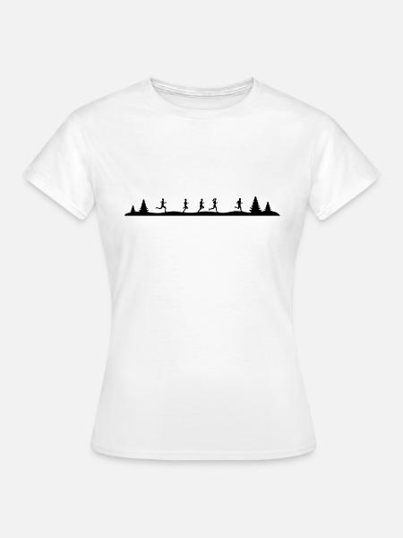 Sport - Jogger Wald - Frauen T-Shirt - Weiß