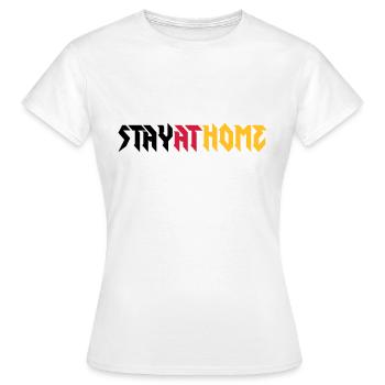 Restez à la maison! - T-shirt Femme - blanc - Devant - AI Model Female 172 dark (172cm)