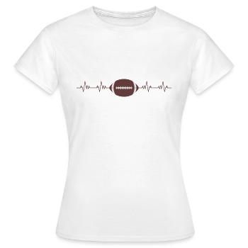 Football américain - T-shirt Femme - blanc - Devant - AI Model Female 172 dark (172cm)