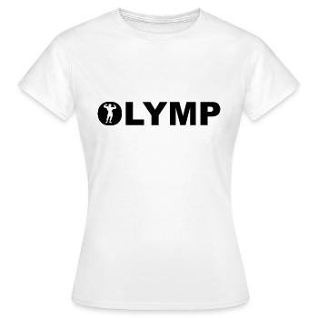 Olymp Berg der Götter und der Kräfte. Bodybuilder - Frauen T-Shirt - Weiß - Vorne - AI Model Female 172 dark (172cm)