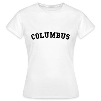 Columbus - T-shirt Femme - blanc - Devant - AI Model Female 172 dark (172cm)