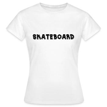 Skateboard - Frauen T-Shirt - Weiß - Vorne - AI Model Female 172 dark (172cm)