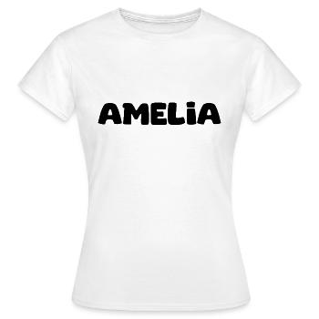 Name - Amelia - Frauen T-Shirt - Weiß - Vorne - AI Model Female 172 dark (172cm)