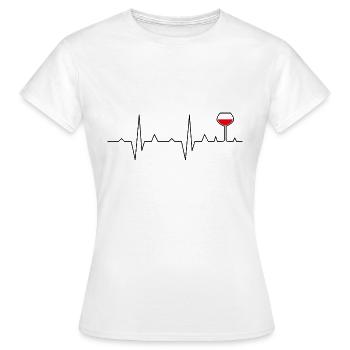 impulsion de verre de vin - T-shirt Femme - blanc - Devant - AI Model Female 172 dark (172cm)