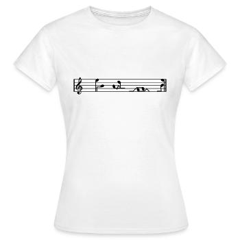 notes de musique - T-shirt Femme - blanc - Devant - AI Model Female 172 dark (172cm)