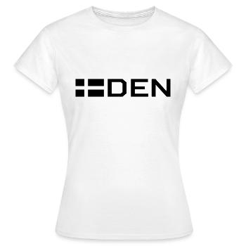 Danish flag - Women's T-Shirt - white - Front - AI Model Female 172 dark (172cm)