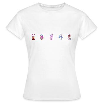 Novavarion Space Sci Fi étoiles galaxie lune planètes - T-shirt Femme - blanc - Devant - AI Model Female 172 dark (172cm)