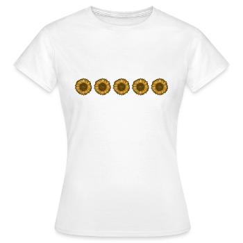 TOURNESOL: Bonheur du tournesol - T-shirt Femme - blanc - Devant - AI Model Female 172 dark (172cm)