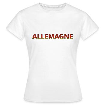 Drapeau Allemagne - T-shirt Femme - blanc - Devant - AI Model Female 172 dark (172cm)