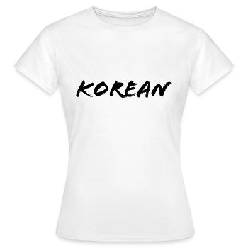 Coréen - T-shirt Femme - blanc - Devant - AI Model Female 172 dark (172cm)