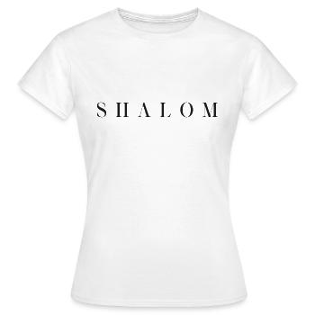 Shalom Bienvenue - T-shirt Femme - blanc - Devant - AI Model Female 172 dark (172cm)