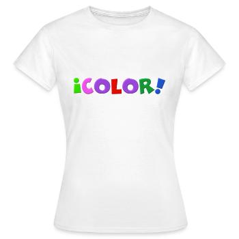 Color letters colors - Women's T-Shirt - white - Front - AI Model Female 172 dark (172cm)