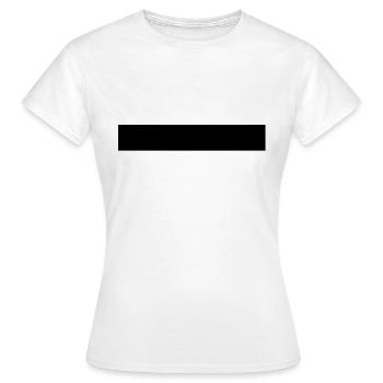 STRICH - Querstrich - Längsstrich - LINE - MINUS - Frauen T-Shirt - Weiß - Vorne - AI Model Female 172 dark (172cm)