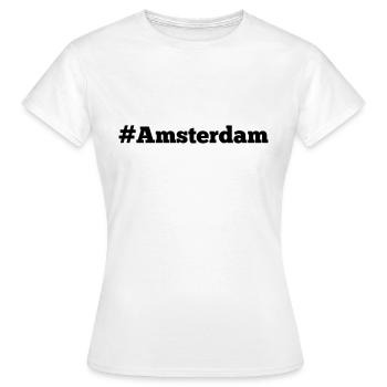 #Amsterdam - T-shirt Femme - blanc - Devant - AI Model Female 172 dark (172cm)