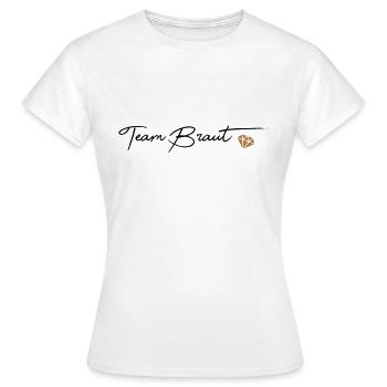 Team Braut - Frauen T-Shirt - Weiß - Vorne - AI Model Female 172 dark (172cm)