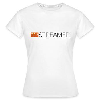 Top Streamer social media shirt - Frauen T-Shirt - Weiß - Vorne - AI Model Female 172 dark (172cm)