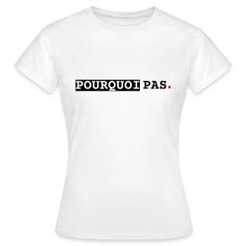Pourquoi pas, ligne - T-shirt Femme - blanc - Devant - AI Model Female 172 dark (172cm)