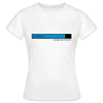 loading / loading bar / pc / download - Women's T-Shirt - white - Front - AI Model Female 172 dark (172cm)