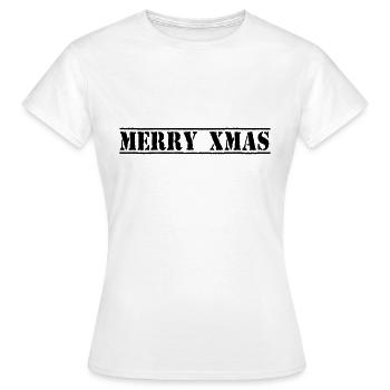 Merry XMAS - Top Secret Style - Women's T-Shirt - white - Front - AI Model Female 172 dark (172cm)
