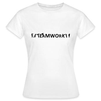 Menschen - Teamwork - Frauen T-Shirt - Weiß - Vorne - AI Model Female 172 dark (172cm)