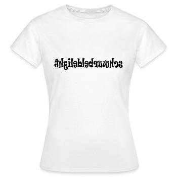 Schwurbeldelight Spiegel - Frauen T-Shirt - Weiß - Vorne - AI Model Female 172 dark (172cm)