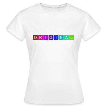 Original - Women's T-Shirt - white - Front - AI Model Female 172 dark (172cm)