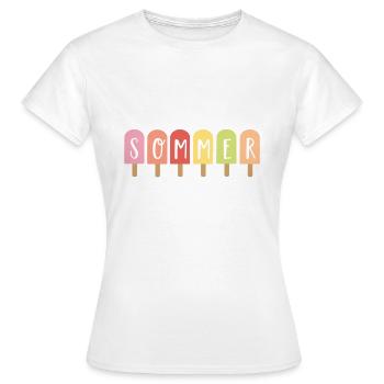 Sommer - Frauen T-Shirt - Weiß - Vorne - AI Model Female 172 dark (172cm)