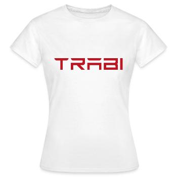 TRABI - lustig - Nostalgie - Frauen T-Shirt - Weiß - Vorne - AI Model Female 172 dark (172cm)