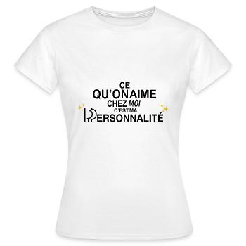 Accessoires humour personnalité - T-shirt Femme - blanc - Devant - AI Model Female 172 dark (172cm)