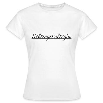 Lieblingskollegin schwarz - Frauen T-Shirt - Weiß - Vorne - AI Model Female 172 dark (172cm)