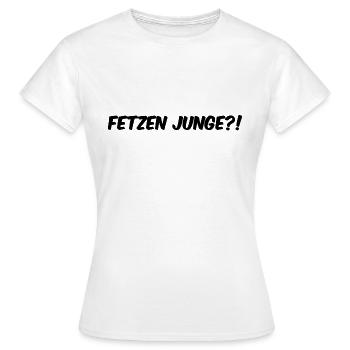 Fetzen Junge - Frauen T-Shirt - Weiß - Vorne - AI Model Female 172 dark (172cm)