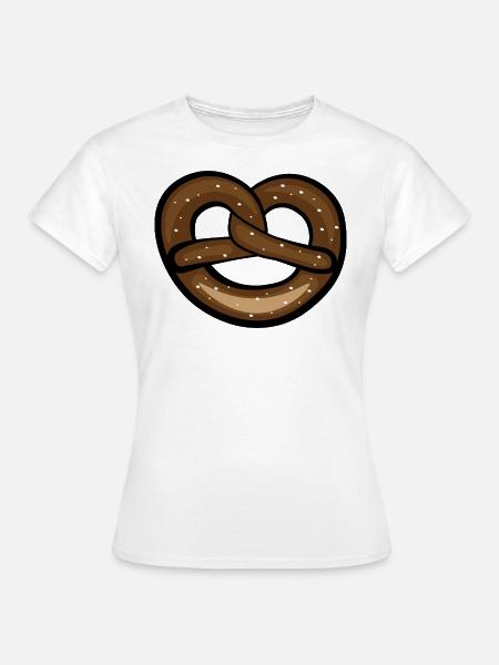 Breze, Brezn, Bayern, Bavaria - Frauen T-Shirt - Weiß