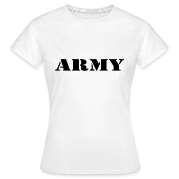 army - Frauen T-Shirt - Weiß - Vorne - AI Model Female 172 dark (172cm)