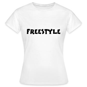 freestyle2_vec_1 - Frauen T-Shirt - Weiß - Vorne - AI Model Female 172 dark (172cm)