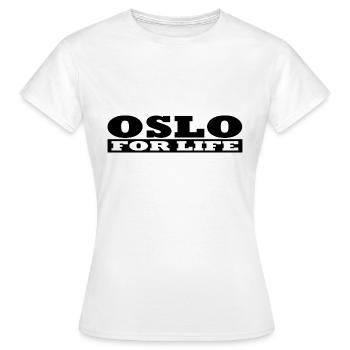 Oslo pour la vie - T-shirt Femme - blanc - Devant - AI Model Female 172 dark (172cm)