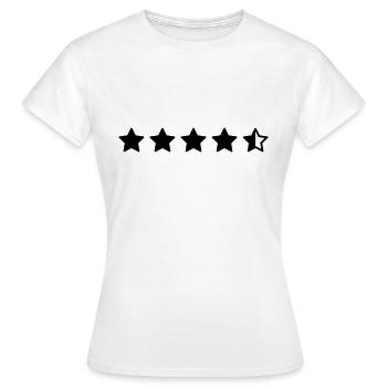 Spread Shirt Schwarz 4 5 Sterne Bewertung Merchandise - Frauen T-Shirt - Weiß - Vorne - AI Model Female 172 dark (172cm)