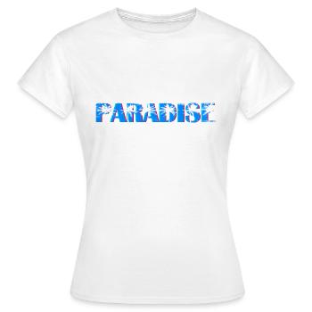Paradise Logo - Frauen T-Shirt - Weiß - Vorne - AI Model Female 172 dark (172cm)