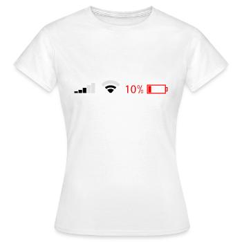 Battery - Women's T-Shirt - white - Front - AI Model Female 172 dark (172cm)