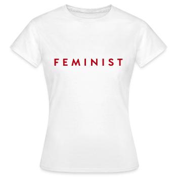 Feministin Feminismuns - Frauen T-Shirt - Weiß - Vorne - AI Model Female 172 dark (172cm)