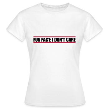 Je me fiche des faits - T-shirt Femme - blanc - Devant - AI Model Female 172 dark (172cm)