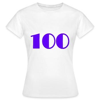 100. 100 ANS. 100e ANNIVERSAIRE. ANNIVERSAIRE - T-shirt Femme - blanc - Devant - AI Model Female 172 dark (172cm)