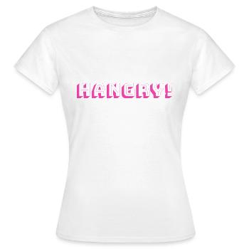 Hangry! - Frauen T-Shirt - Weiß - Vorne - AI Model Female 172 dark (172cm)