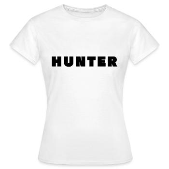 HUNTER (chasseur) - T-shirt Femme - blanc - Devant - AI Model Female 172 dark (172cm)