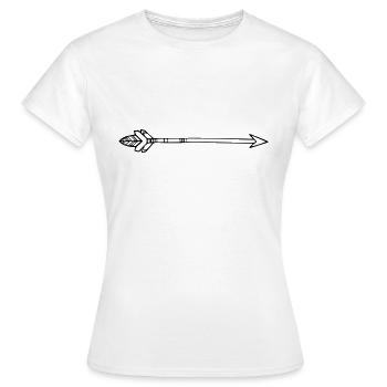 pfeil - Frauen T-Shirt - Weiß - Vorne - AI Model Female 172 dark (172cm)