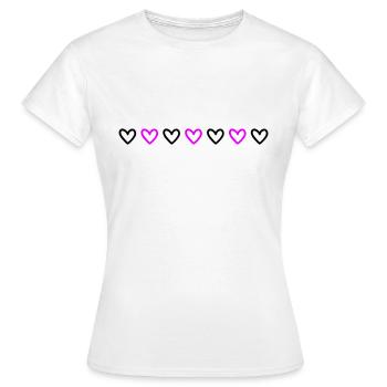 Heart Line - Women's T-Shirt - white - Front - AI Model Female 172 dark (172cm)