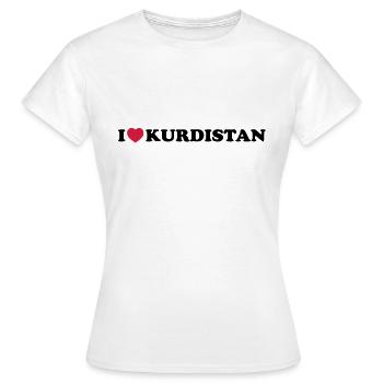 I love Kurdistan - Women's T-Shirt - white - Front - AI Model Female 172 dark (172cm)