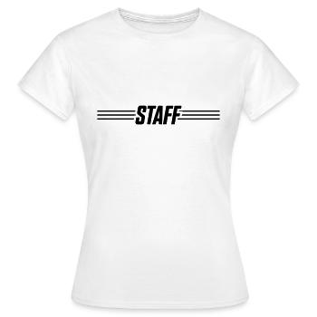 staff strich - T-shirt Femme - blanc - Devant - AI Model Female 172 dark (172cm)